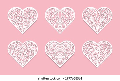 floral decorative love vector set
