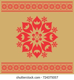 Floral decorative mandala