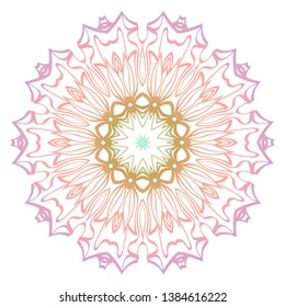 Floral decorative mandala. Spring style. Vector illustration
