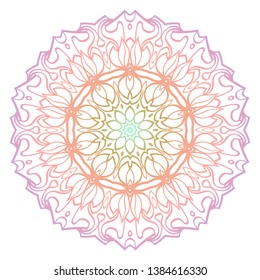 Floral decorative mandala. Spring style. Vector illustration