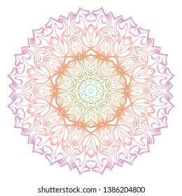 Floral decorative mandala. Spring style. Vector illustration