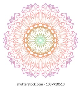 Floral decorative mandala. Spring style. Vector illustration