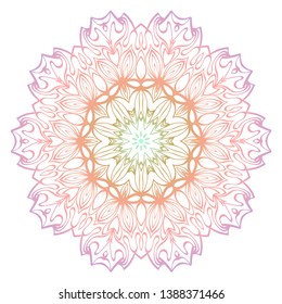 Floral decorative mandala. Spring style. Vector illustration
