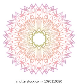 Floral decorative mandala. Spring style. Vector illustration