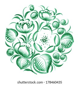 floral decorative ornament circle