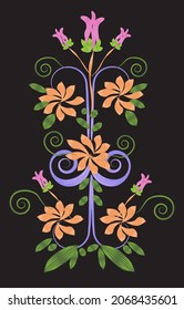Floral Decorative Ornament Design Elements Vector Illustration