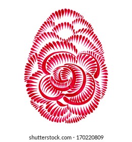floral decorative ornament Easter egg