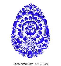   floral decorative ornament Easter egg 