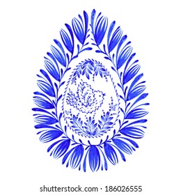 floral decorative ornament Easter egg