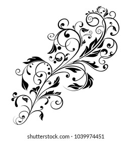 Flower Abstract Elements Design Butterflies Vector Stock Vector ...