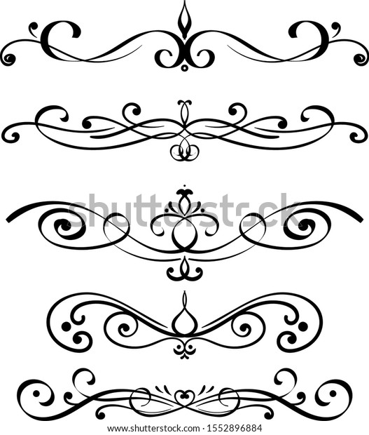 Floral decorative ornament. Vector\
illustration isolated on white\
background