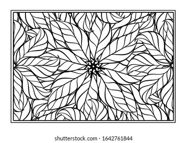 Floral decorative ornamental coloring page for art therapy