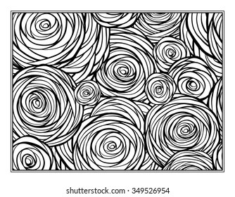 Floral decorative ornamental coloring page for art therapy