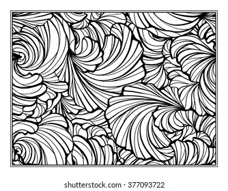 Floral decorative ornamental coloring page for art therapy
