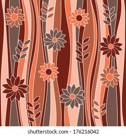 Floral decorative pattern - seamless background - stock vector