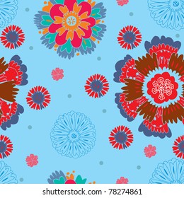 floral decorative seamless pattern