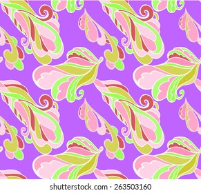 Floral decorative seamless pattern , vector illustration