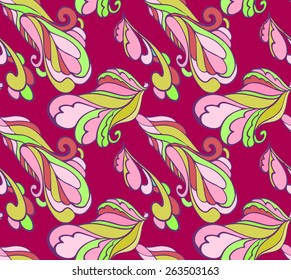 Floral decorative seamless pattern , vector illustration