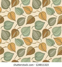 Floral decorative seamless pattern. Vintage ornate background with flowers. Hand drawn fabric texture