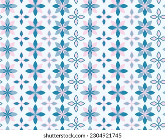 Floral Decorative Shape Vector Abstract Retro Geometric Pattern Seamless Texture Trendy Background For Hand-drawn Fashion Prints Plain Wallpaper Modern Style Design Mixed Geometric Pattern All Fashion