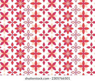 Floral Decorative Shape Vector Abstract Retro Geometric Pattern Seamless Texture Trendy Background For Hand-drawn Fashion Prints Plain Wallpaper Modern Style Design Mixed Geometric Pattern All Fashion