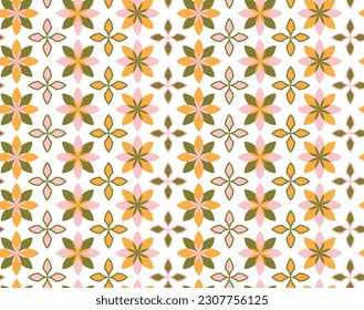 Floral Decorative Shape Vector Abstract Retro Geometric Pattern Seamless Texture Trendy Background For Hand-drawn Fashion Prints Plain Wallpaper Modern Style Design Mixed Geometric Pattern All Fashion
