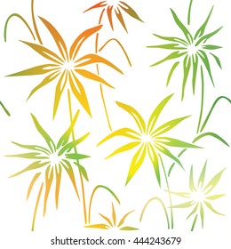 Floral decorative style. Seamless pattern. Stock vector. Wallpaper texture background. Stylish graphic texture.