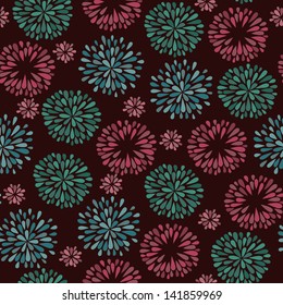 Floral decorative stylized pattern. Endless curly pattern. Template for design covers, package, fabric, backgrounds