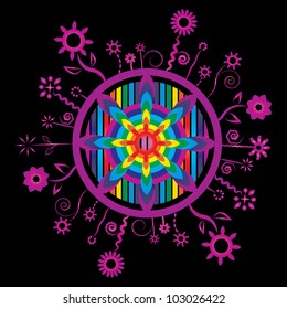 Floral decorative symbol vector