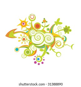 floral decorative texture design vector illustration