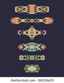 Floral decorative vignettes