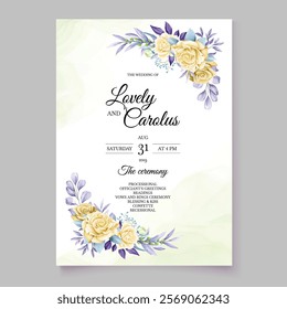 Floral Decorative Wedding Invitation Card. Illustrator and designer. Wedding Invites, save the date, Birthday Invites, Video Invites, E-Cards.