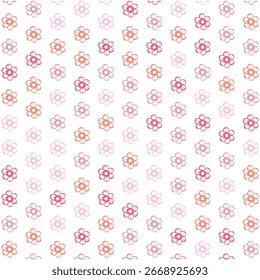 Delicia floral un patrón sin fisuras de flores de color rosa, naranja y blanco sobre un fondo blanco