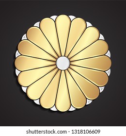 floral design 3d golden silver logo