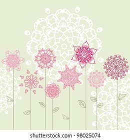 floral design with arabesques