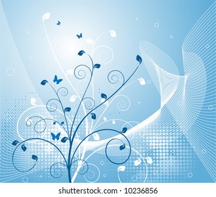 Floral design background vector