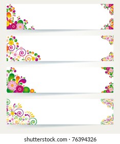 Floral design banners.