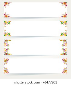 Floral design banners.