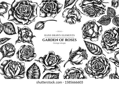 Floral design with black and white roses