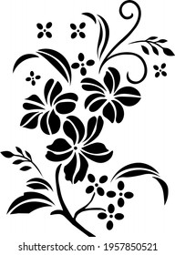 Floral design for book covers frames and borders