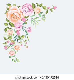 floral design bouquet wedding card template - Shutterstock ID 1430492516