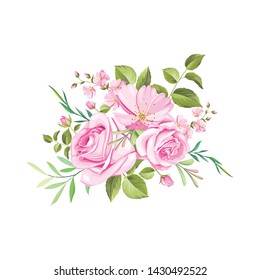 floral design bouquet wedding card template