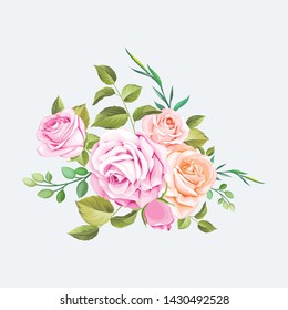 floral design bouquet wedding card template