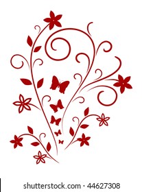 floral design with butterfly