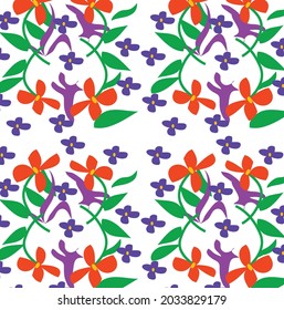 Floral design can be used for all kinds of textile ceramics and wallpaper.

