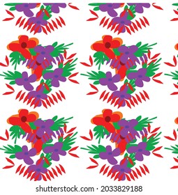 Floral design can be used for all kinds of textile ceramics and wallpaper.
