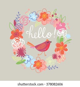 Floral design card
