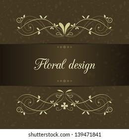 floral design card Vector illustration can be used for website background and greeting cards or cover decoration