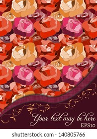 floral design card Vector illustration can be used for website background and greeting cards or cover decoration