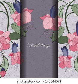 floral design card Vector illustration can be used for website background and greeting cards or cover decoration